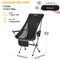 KINGCAMP LIGHTWEIGHT PADDED HIGHBACK FOLDING LOUNGE CHAIR, BLACK/GRAY - BLACK - Like New