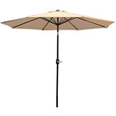 Sunnydaze Outdoor Patio Umbrella with Tilt & Crank, 9ft - Beige - Like New