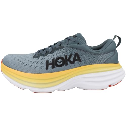 HOKA ONE BONDI 8 MENS SHOES - SIZE: MEN 8.5 - GOBLIN BLUE/MOUNTAIN SPRING - Like New