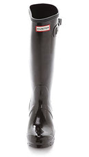 WFT1000RGL Hunter Women's Original Tall Gloss Rain Boot, Black, Size 6 - Like New