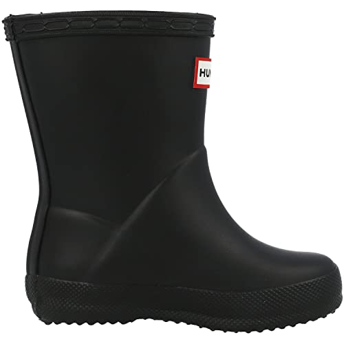 KFT5094RMA HUNTER KIDS FIRST CLASSIC RAIN BOOTS BLACK SIZE 3 BOYS - Like New