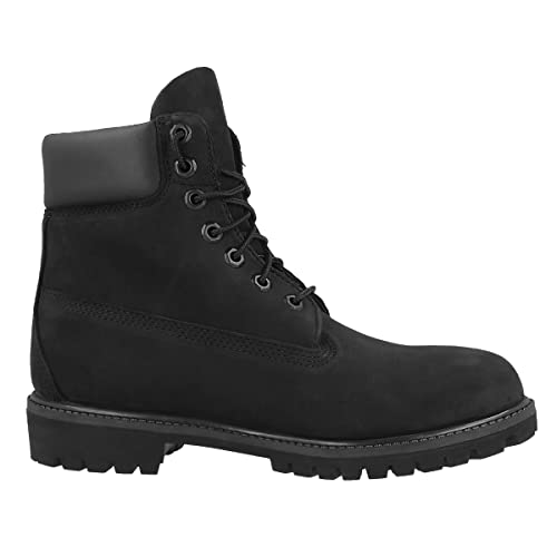 10073001 Timberland Men's 6" Premium Waterproof Boot, Black Nubuck, Size 7.5 Like New