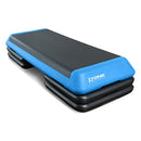 TONE FITNESS COMPACT AEROBIC STEP PLATFORM EXERCISE STEP - BLUE BLACK RISERS Like New