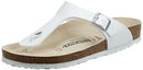 BIRKENSTOCK WOMEN'S GIZEH THONG SANDAL SIZE: MEN 10.5 - WHITE/BROWN - Like New
