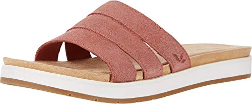 1110077 KOOLABURRA BY UGG WOMEN'S METALLIC MAERIN SUEDE SANDALS SIZE 6, REDWOOD Like New