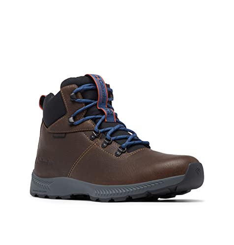 2044481 COLUMBIA MEN LANDROAMER EXPLORER WATERPROOF, ESPRESSO/WARP RED SIZE 11.5 Like New