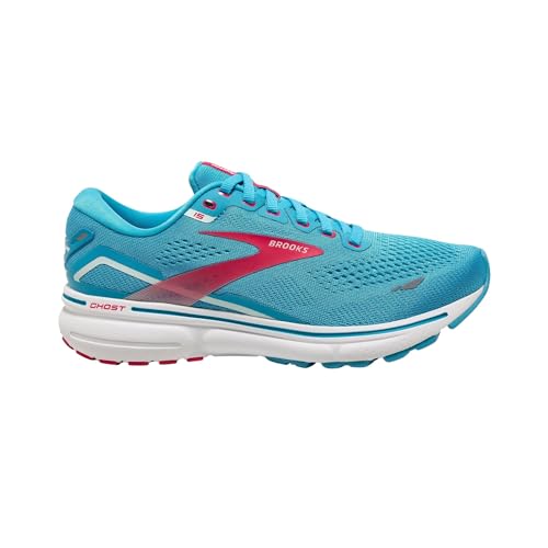 1203801B431 BROOKS WOMEN'S GHOST 15 NEUTRAL BLUE/RASPBERRY/SKYLIGHT SIZE 8.5 Like New