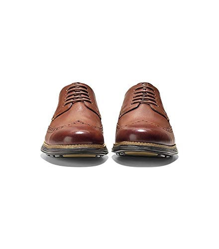 COLE HAAN ORIGINAL GRAND WINGTIP OXFORD, MEN SIZE 10, WOODBURY/JAVA Like New