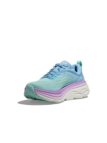 1127952 HOKA ONE ONE Womens Bondi 8 Airy Blue/Sunlit Ocean 9 Like New