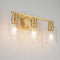 EMONG Bathroom Light Fixtures 3-Lights Vanity Light Clear Glass Shade - Gold Like New