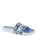 New Balance Women's 200 V1 Slide Sandal, White/Vibrant Violet/Surf Size 9 - Like New