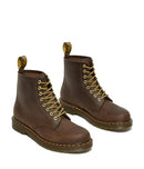 DR. MARTENS UNISEX-ADULT CRAZY HORSE LEATHER SHOES - BROWN - SIZE 5 WOMEN/4 MEN Like New