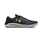 UNDER ARMOUR MEN'S CHARGED PURSUIT 3 - SIZE 9.5 - JET GRAY (100)/BLAZE ORANGE Like New