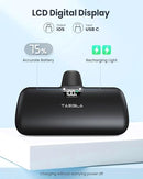 Taegila Small Portable Charger iPhone 5000mAh with Built in Cable - BLACK Like New