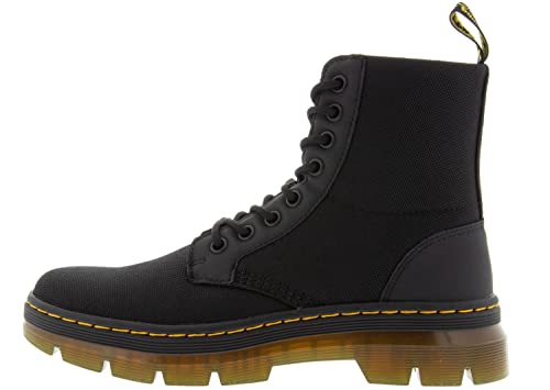 16607001 DR. MARTENS UNISEX COMBS NYLON COMBAT BOOT, SIZE 9M / 10W, BLACK/TOUGH Like New