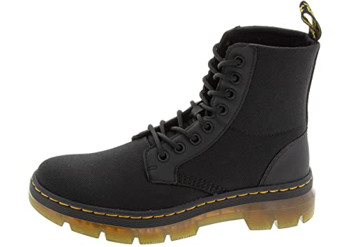 16607001 DR. MARTENS UNISEX COMBS NYLON COMBAT BOOT, SIZE 9M / 10W, BLACK/TOUGH Like New