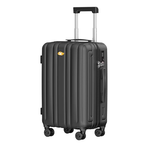 CARRY ON LUGGAGE 22X14X9 AIRLINE APPROVED HARD SUITCASES SPINNER WHEELS - BLACK Like New