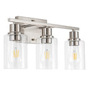 BATHROOM VANITY LIGHT FIXTURES 3-LIGHT BRUSHED NICKEL AM-70050 - NICKEL Like New