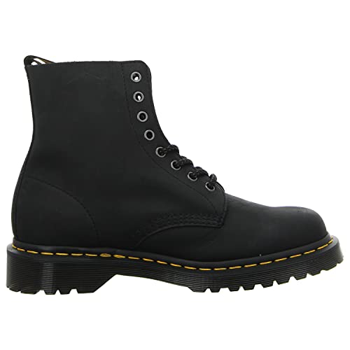 30666001 DR. MARTENS MEN 1460 PASCAL 8 EYE BOOT BLACK WAXED FULL GRAIN SIZE 11 - Like New