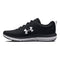 UNDER ARMOUR WOMEN'S CHARGED ASSERT 10 - SIZE 9 - BLACK/ BLACK/ WHITE Like New