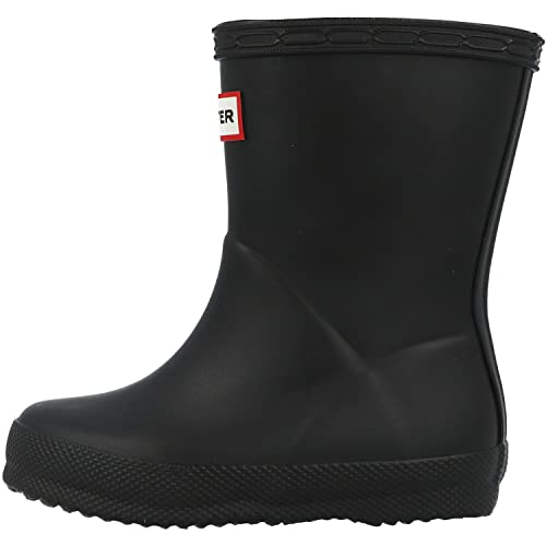 KFT5094RMA HUNTER KIDS FIRST CLASSIC RAIN BOOTS BLACK SIZE 3 BOYS - Like New