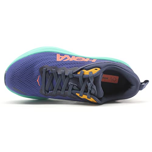 1127952 HOKA ONE ONE Womens Bondi 8 Outer Space Bellwether Blue Size 9.5 Like New