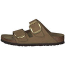 1017951 BIRKENSTOCK ARIZONA BIG BUCKLE NUBUCK NARROW SANDALS MUD GREEN SIZE 10 - Like New