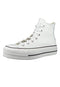 560846C CONVERSE WOMEN CHUCK TAYLOR ALL STAR HIGH-TOP SHOE, SIZE 9.5 WHITE/BLACK Like New