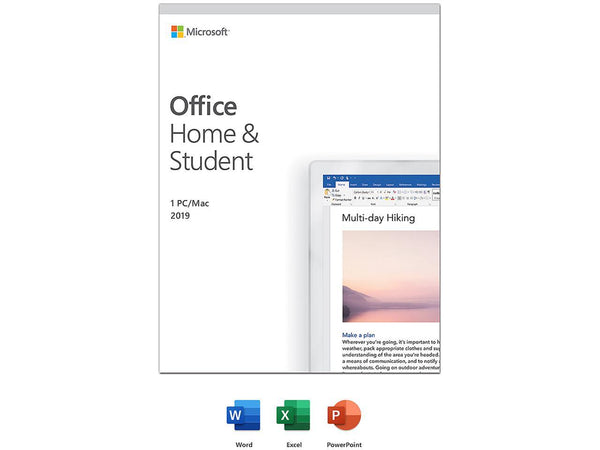 I Office Home and Student 2019 for Win/Mac, 1 License, Boxed Medialess