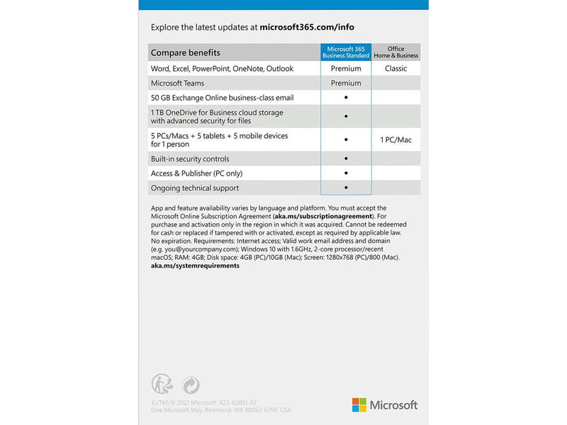 Microsoft 365 Business Standard | 12-Month Subscription, 1 person | Premium