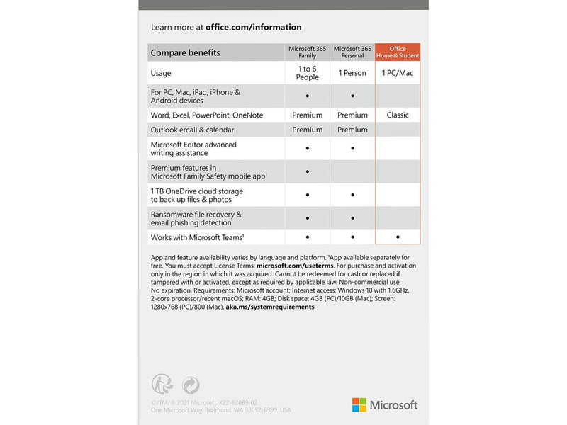 Microsoft Office Home & Student 2021 | One Time Purchase, 1 Device | Windows 10