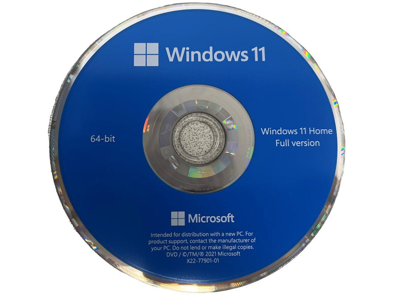 Microsoft Windows 11 Home 64-Bit Installation / Recovery Disc Only - No License