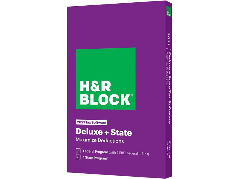 H&R BLOCK TAX SOFTWARE DLX&STATE 21