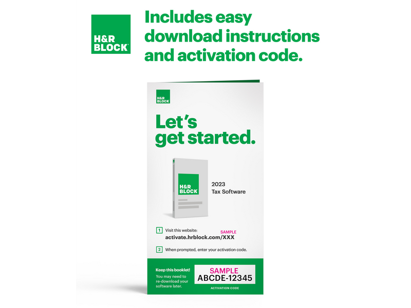 H&R Block Tax Software Premium & Business 2023 - Windows Only [Key Card]