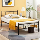 AINGOO Twin Bed Frame Metal Headboard Footboard SA1297T - Black - Brand New