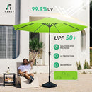 JEAREY 9FT OUTDOOR PATIO UMBRELLA OUTDOOR TABLE UMBRELLA PUSH BUTTON - BEIGE - Like New
