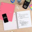 FIVE STAR 8.5"X11" 1 SUBJECT COLLEGE RULED NOTEBOOK 100 PAGES - PROM PINK - Like New