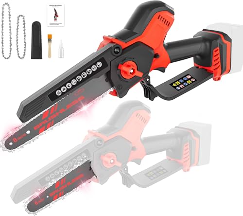 TAIRDA MINI CHAINSAW 8inch 800W BRUSHLESS CORDLESS CHAINSAW - RED/BLACK - Like New
