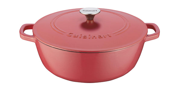 CUISINART CAST IRON, 5.5 QUART ROUND - PEONY PINK - Brand New