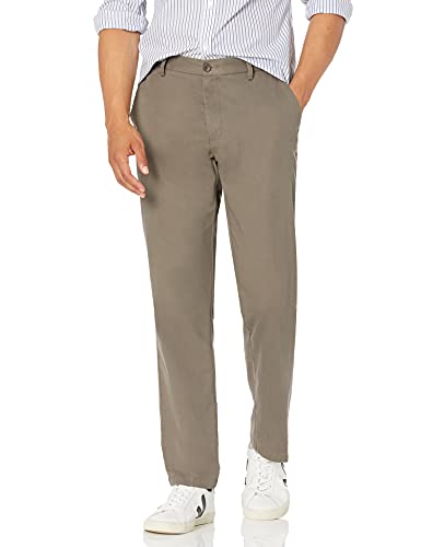 AMAZON ESSENTIALS MEN STRAIGHT-FIT WRINKLE-RESISTANT CHINO PANT TAUPE 42W X 28L - Brand New