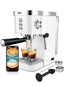 Gevi Espresso Machines 20 Bar with Foaming Milk Frother Wand - Silver - Brand New