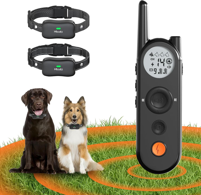 HTCUTO X3 WIRELESS DOG FENCE TRAINING COLLAR 3500FT RECHARGEABLE - BLACK - Like New