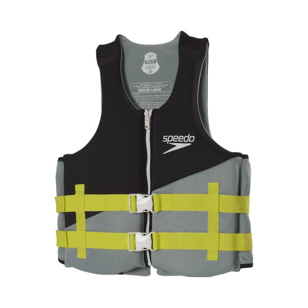 SPEEDO ADULT LIFE VEST - SIZE: XL/2XL - BLACK LIME - Like New