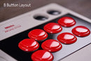 8bitdo Arcade Stick Switch/Windows Arcade Stick Support Wireless 80FE - Tan/Red - Like New