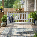 SHINE MAINE 54" OUTDOOR WOOD PORCH SWING CHAINS HANGING BENCH 4.5 FT 4216-1WT - Like New