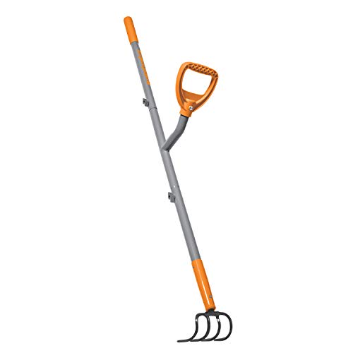 ERGIE SYSTEMS SUNJOE 54" ERGONOMIC STEEL GARDEN CULTIVATOR - ORANGE/GRAY - Like New