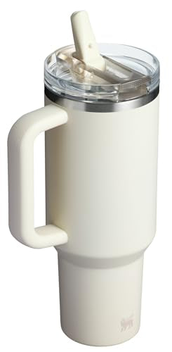 STANLEY QUENCHER PROTOUR FLIP STRAW TUMBLER WITH LID BUILT-IN STRAW - CREAM - Like New