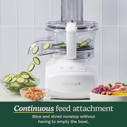 CUISINART 9 CUPS 350W FOOD PROCESSOR CONTINUOUS REVERSIBLE - WHITE - Brand New