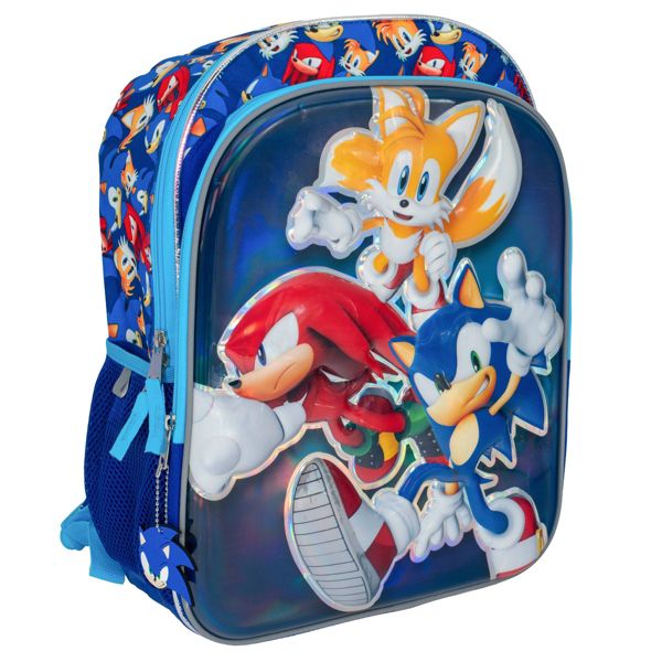 SEGA SONIC THE HEDGEHOG KIDS' 10L SINGLE BACKPACK - BLUE - Brand New