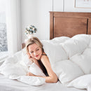 DOWN AERO DOWNAERO™ FEATHER DOWN COMFORTER QUEEN SIZE 100% COTTON WHITE - Like New